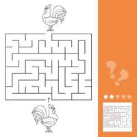 Game chicken maze find way to each other vector