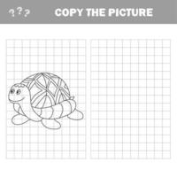 Cartoon turtle. Outlined. Vector illustration