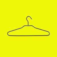 Top up up view steel hanger isolated on yellow background. suitable for your design project. photo