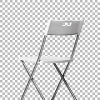 silla simple minimalista aislada con transparencia foto