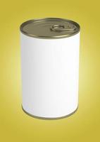 Food tin cans on colored isolated background. 3d rendering. suitable for your design element. photo
