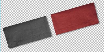 Set of colored placemats for serving food isolated on transparency. photo