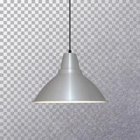 Side view of grey celling lamp isolated photo