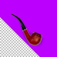 Top up view isolated wooden Tobacco pipe photo