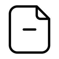 Remove Paper Line Icon vector