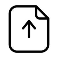 Upload Paper Line Icon vector