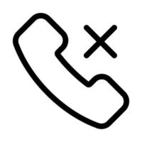 Call Missed Line Icon vector