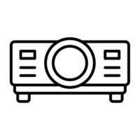 icono de línea de proyector vector