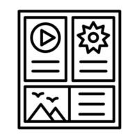 Storyboard Line Icon vector