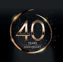 Template Logo 40 Years Anniversary Vector Illustration