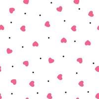 Abstract Seamless Pattern Background witj Love Heart Symbol. Vector Illustration