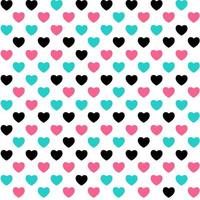 Abstract Seamless Pattern Background witj Love Heart Symbol. Vector Illustration