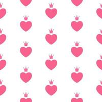 Abstract Seamless Pattern Background witj Love Heart Symbol. Vector Illustration