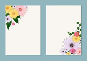 lindo fondo de primavera con flores. ilustración vectorial vector