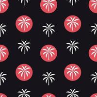 Abstract Seamless Pattern Background with silhouette of palm trees. Vector Illustration