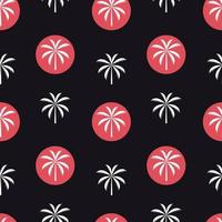 Abstract Seamless Pattern Background with silhouette of palm trees. Vector Illustration