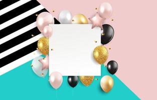 Abstract Background with floating balloons. Vector illustration