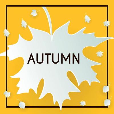 Abstract Vector Illustration Background with Falling Autumn Leaves.