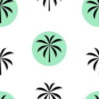 Abstract Seamless Pattern Background with silhouette of palm trees. Vector Illustration