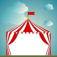 Tent circus icon on white background. Vector Illustration