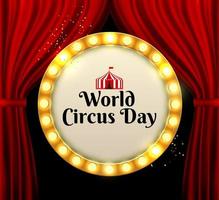 World Circus Day Background Vector Illustration