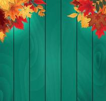 Abstract Vector Illustration Background with Falling Autumn Leaves.