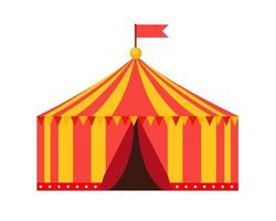 Tent circus icon on white background. Vector Illustration