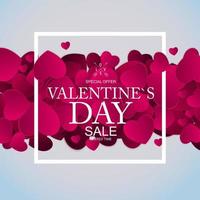 Valentines Day Sale, Discont Card. Vector Illustration