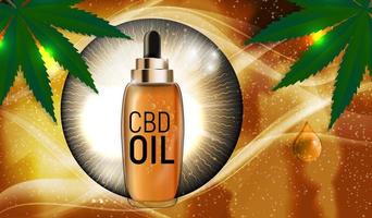 CBD oil products, cannabis oil for medical and cosmetic purposes.Vector illustration vector