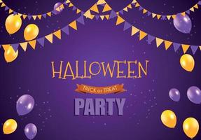 Halloween Party Background Template. Vector illustration EPS10