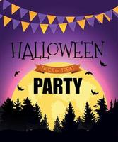 Halloween Party Background Template. Vector illustration