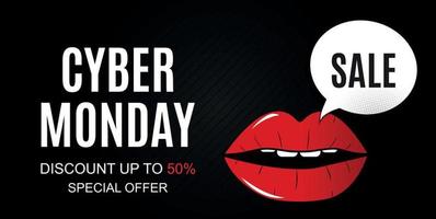 Cyber Monday Sale Deals Design Template Vector Illustration