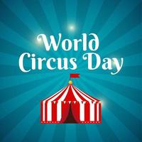 World Circus Day Background Vector Illustration