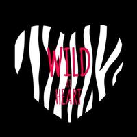 Wild at Heart Background with Zebra Skin Pattern. Vector Illustration