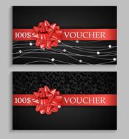 Abstract Gift Voucher Template Vector Illustration