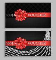 Abstract Gift Voucher Template Vector Illustration