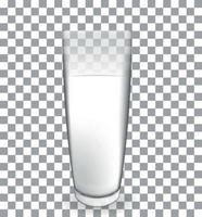 Vaso de leche abstracto sobre fondo transparente ilustración vectorial vector