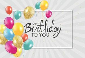 Abstract Happy Birthday Background Card Template Vector Illustration