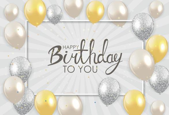 Abstract Happy Birthday Background Card Template Vector Illustration