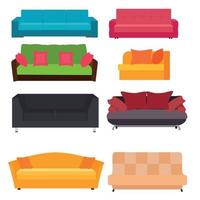 Sofa Icon Set Vector Illustration