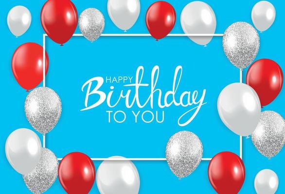 Abstract Happy Birthday Background Card Template Vector Illustration