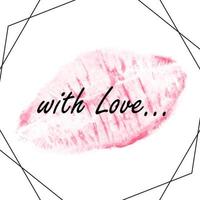 Happy Valentines Day Card Lips. Vector Illustration