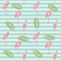 Colorful Pink Flamingo Seamless Pattern Background. Vector Illustration