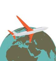 Abstract Airplane Transportation Background. Vector Illustration