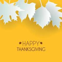 Abstract Vector Illustration Autumn Happy Thanksgiving Background with Falling Autumn Leaves