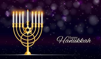 Happy Hanukkah, Jewish Holiday Background. Vector Illustration. Hanukkah is the name of the Jewish holiday