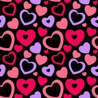 Heart love seamless pattern background. Vector illustration