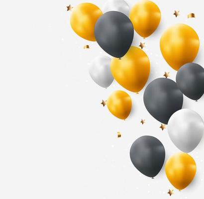 Black And Gold Birthday Background Vector Art, Icons, and Graphics for