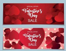 Valentines Day Sale, Discont Card. Vector Illustration