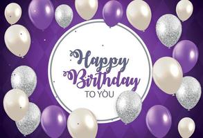 Abstract Happy Birthday Background Card Template Vector Illustration